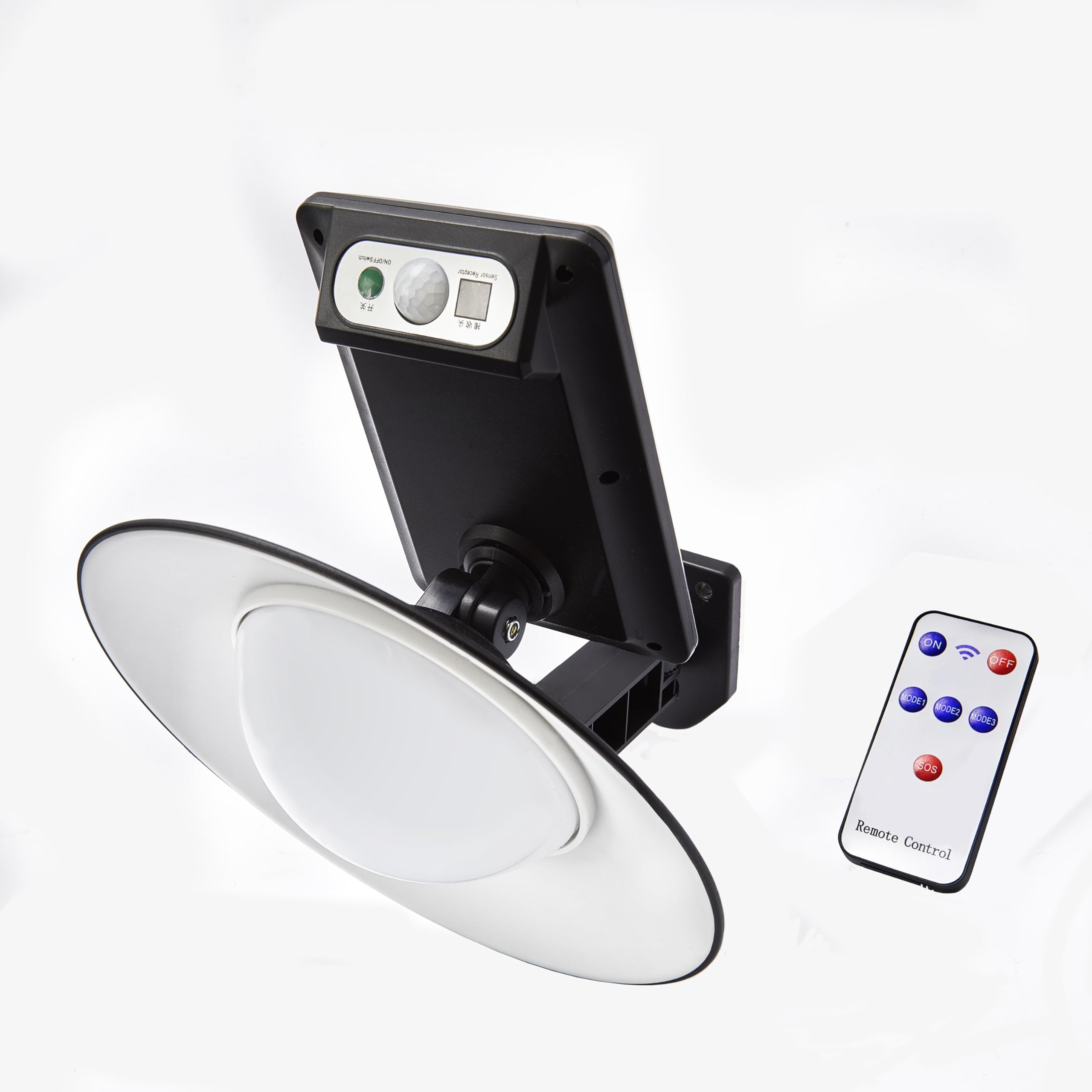 Coopers of Stortford - Motion Activated Solar Porch Light with Remote & 42 LED Coach Lantern - 300 Lumens Outdoor Security Light, with 3 Light Modes - Up to 5m Range