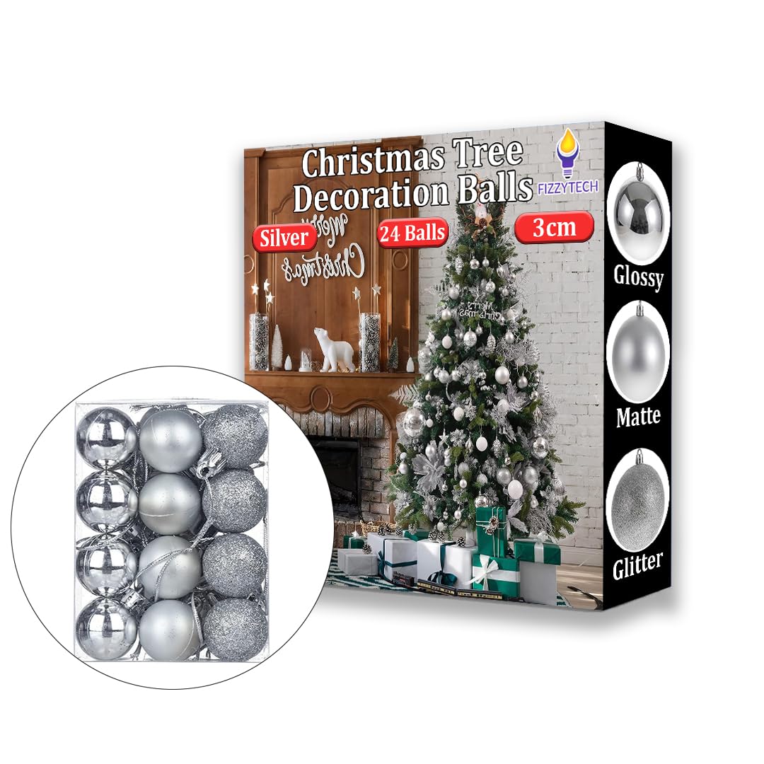 Blue Christmas Balls - 12 Pack for Xmas Tree -11