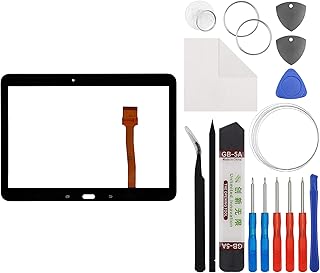 E-yiiviil Front Glass Outer Screen Lens Replacement Compatible with Samsung Galaxy Tab 4 SM-T530 10.1 inch with Tools(No Display and Touch digitizer)