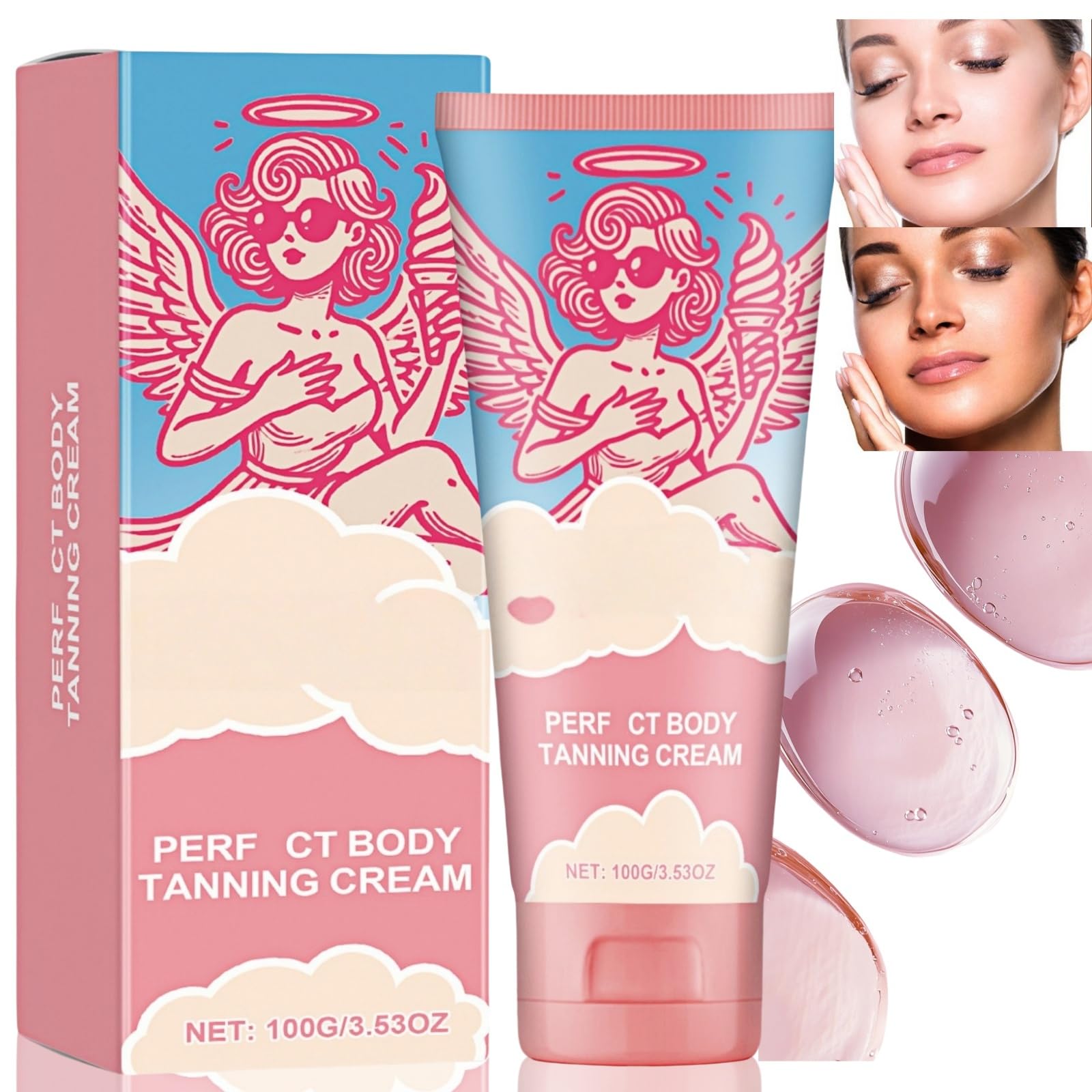 Per/fect Body Tanning Cream,Sunless Tannings Lotion,Hydrating Sunbed ...