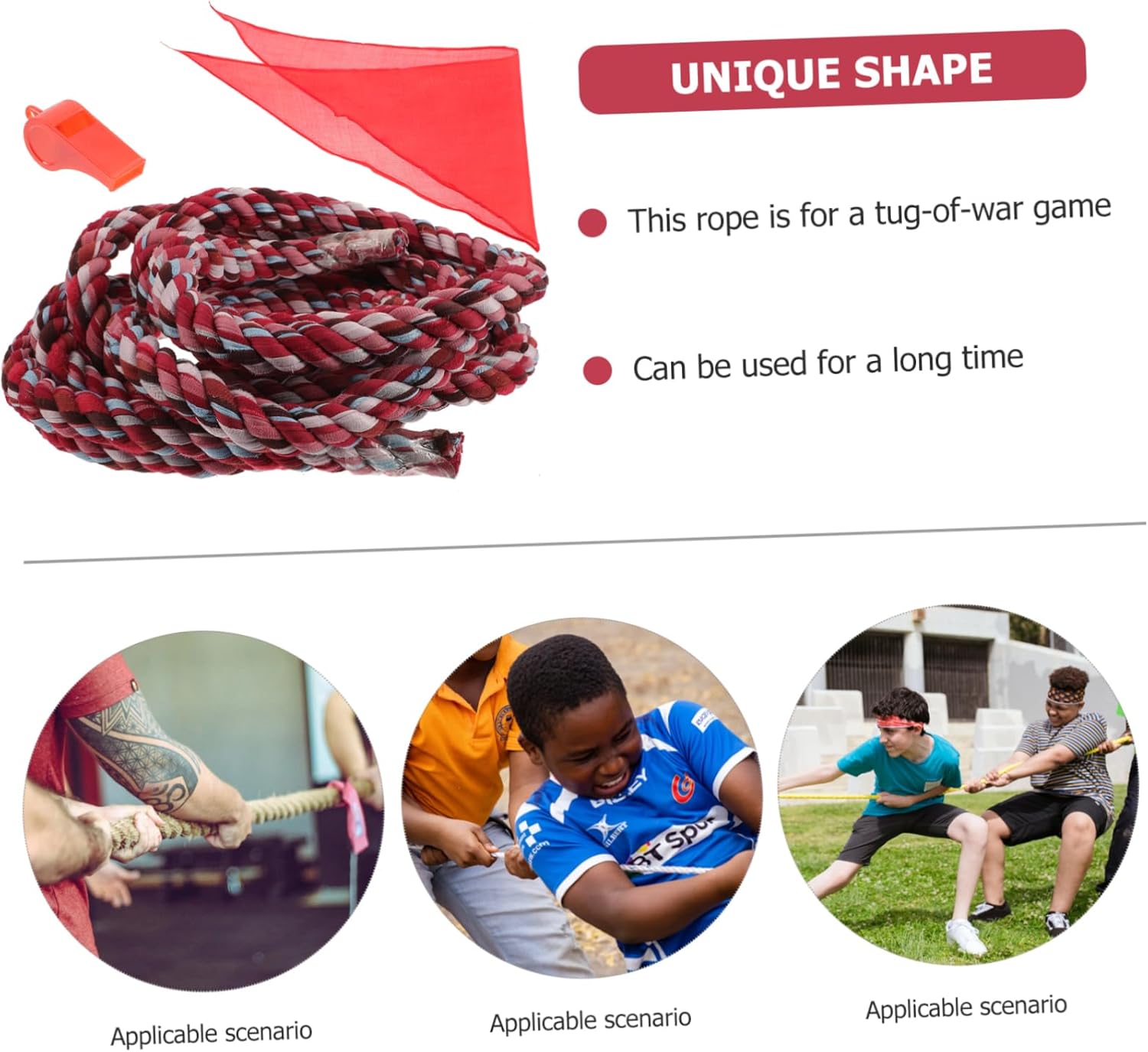 balacoo Handcrafted War Rope Pulling Rope for Game Party Accessory School Sports Event