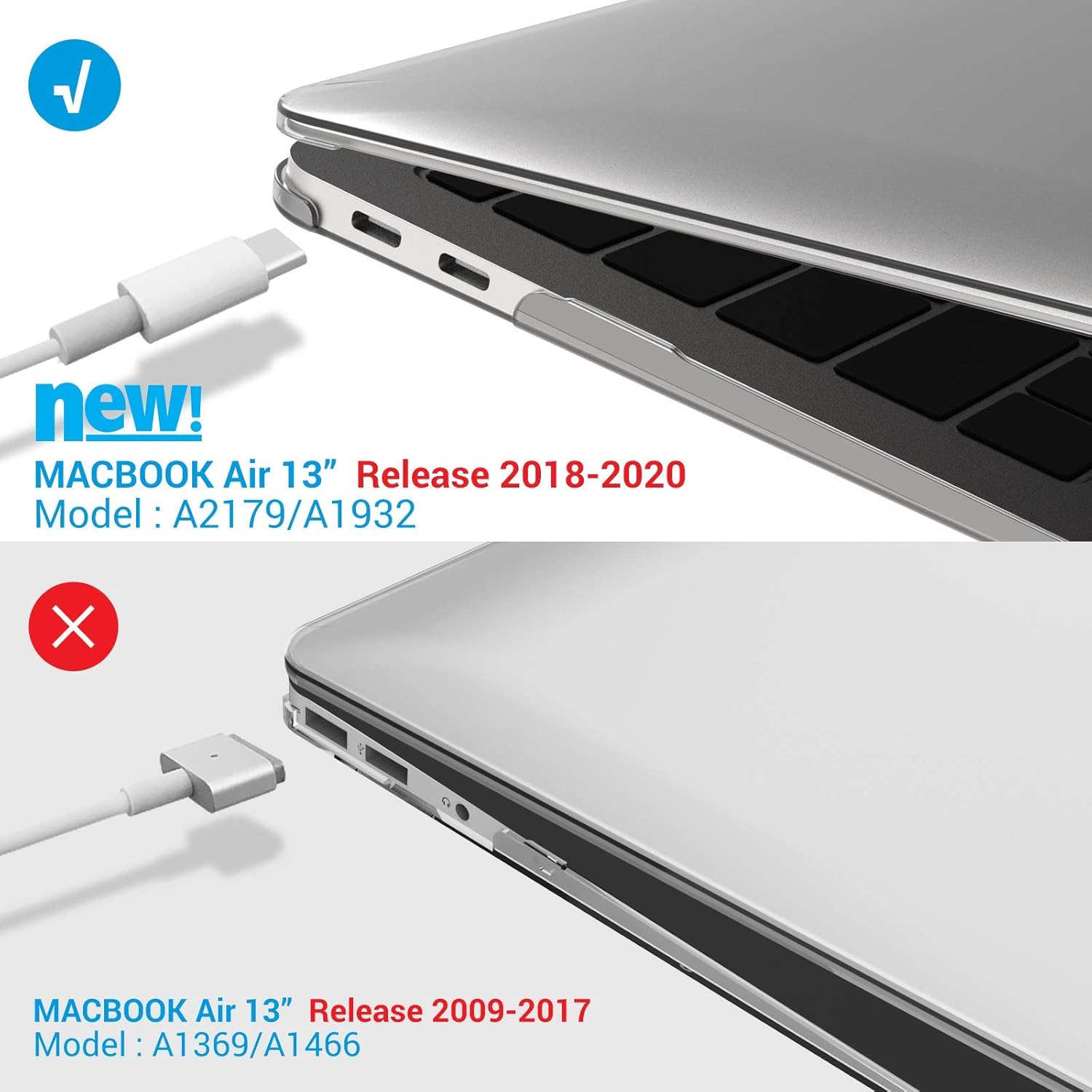 IBENZER Plastic Hard Shell Case & Shoulder Strap Bag for New MacBook Air 13 inch 2020 2019 2018 Release A2179 A1932