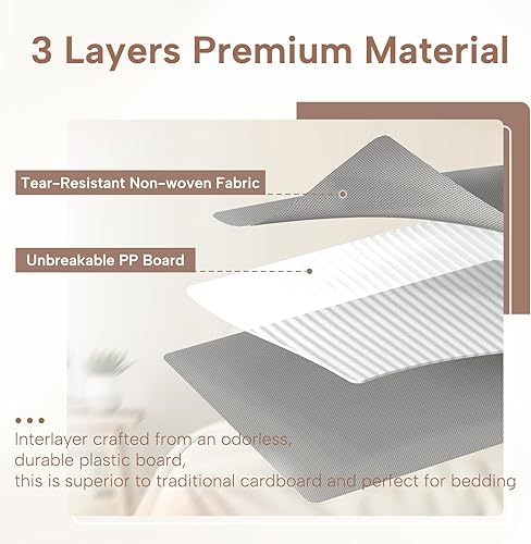 Miniatura 8 de Criusia Organizadores y Almacenamiento de Sábanas de Cama, Paquete de 6 Cajas Organizadoras de Armario de Ropa Blanca Plegables – Soporte de Ropa