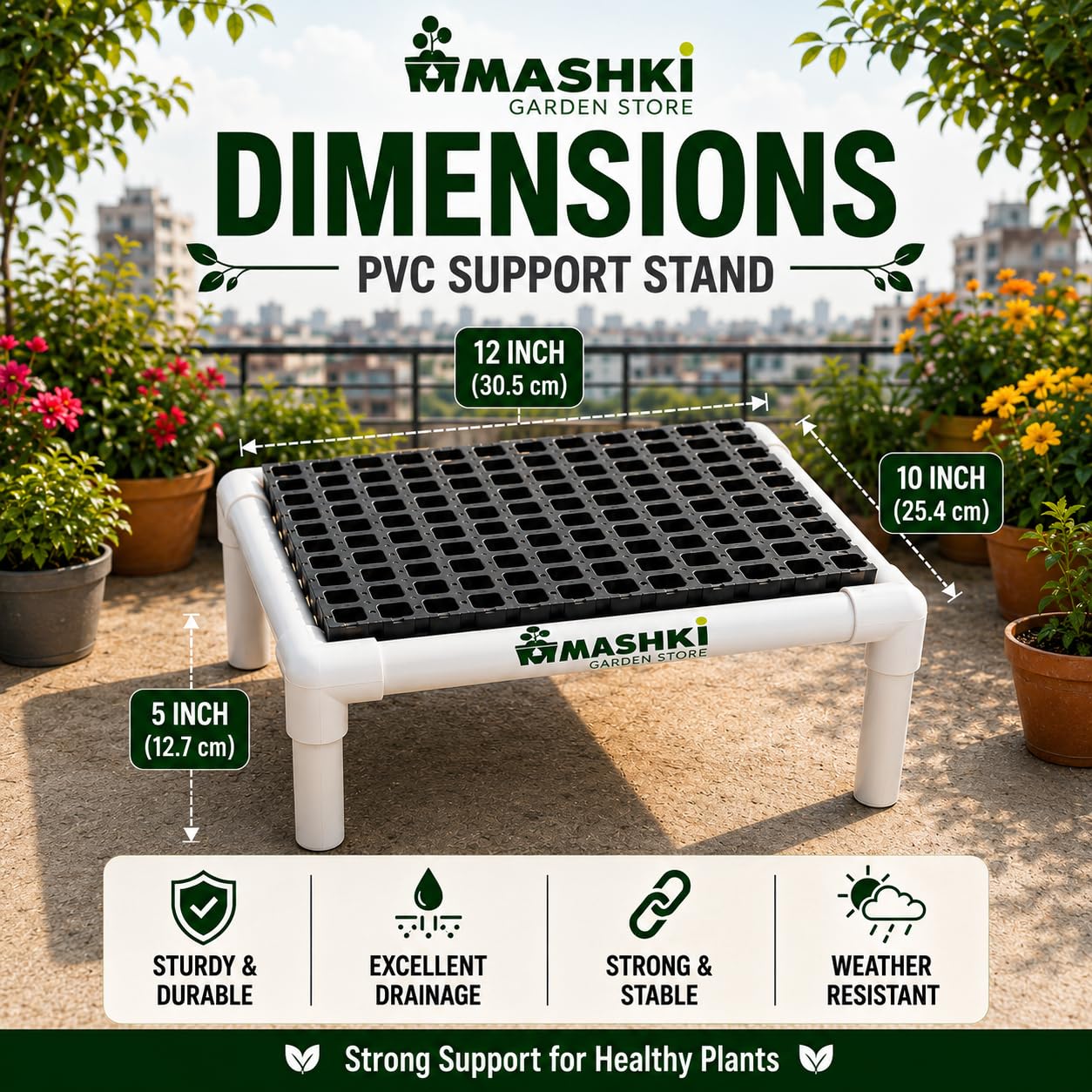 MASHKI Plant Stand - Elevate Your Plants! -5