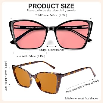 Oversized Cat Eye Blue Light Blocking Glasses for Women