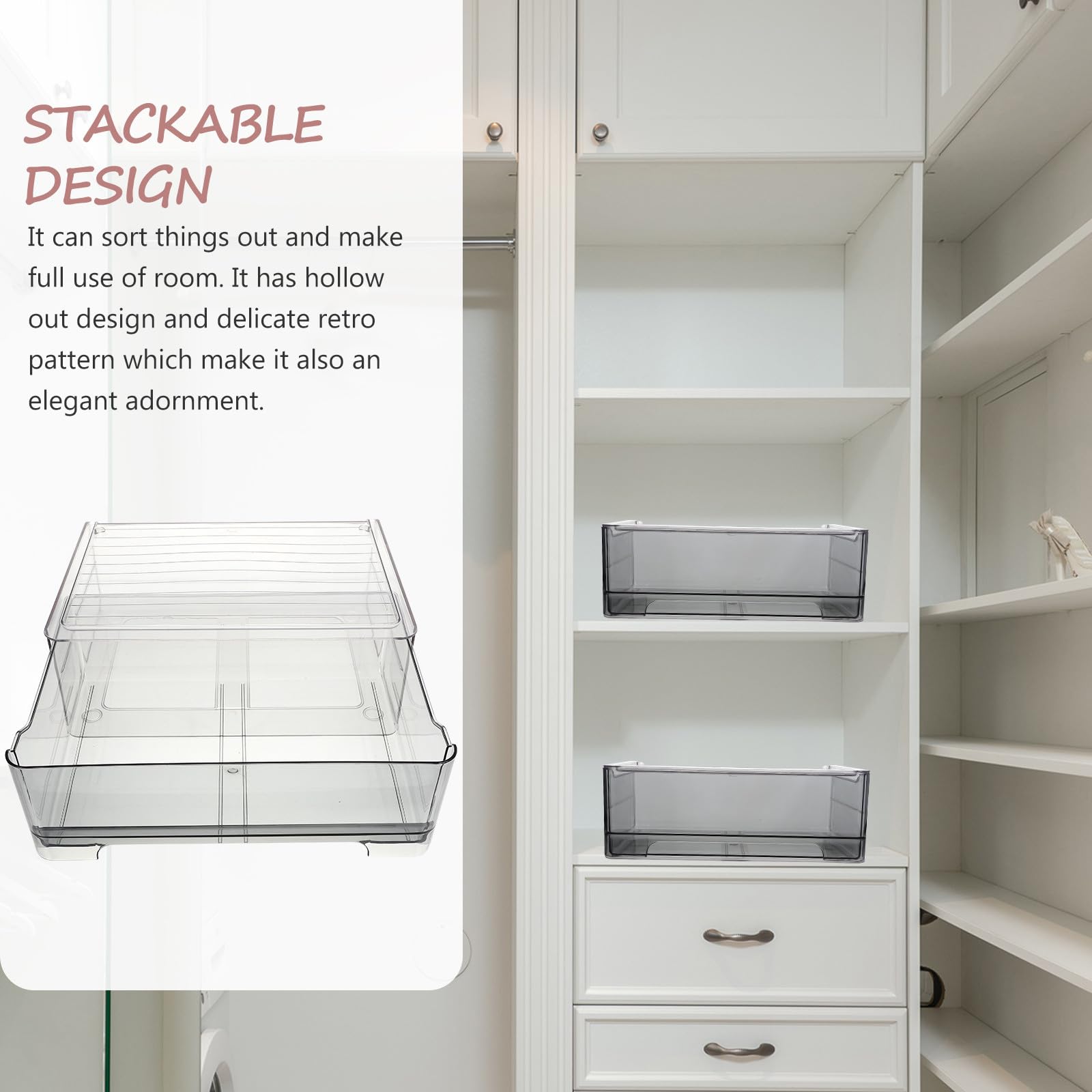 OSALADI Organizador Fácil Capacidad en Pet Interior Ropa de Gran de Resistente de Ubicar, Adecuado para Cajones y Organización del Dormitorio