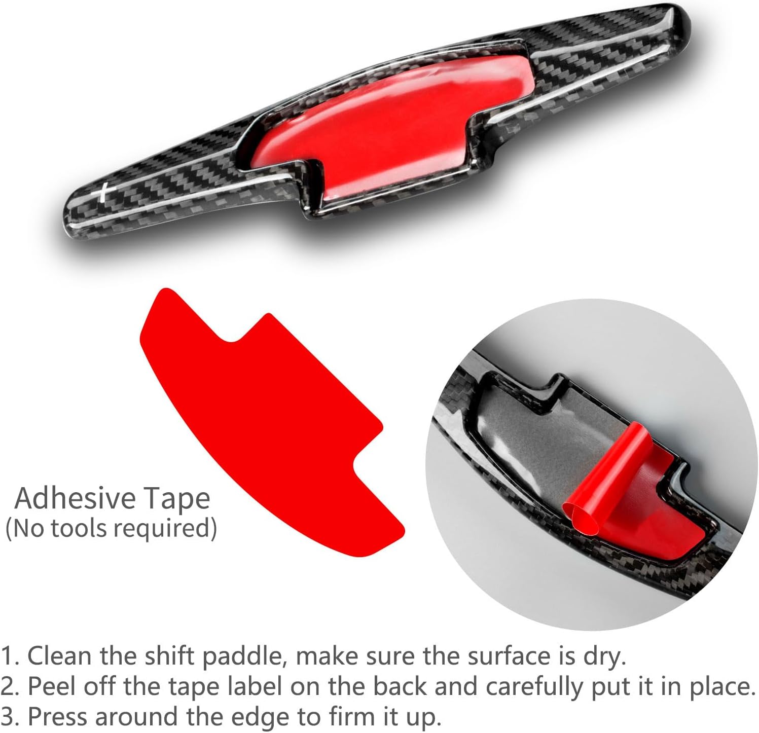 T-carbon Paddle Shifters Extension fits for Acura,Real Carbon Fiber Shift Paddle Compatible with Honda Accord Sport,Civic CR-V TLX Paddle Shifters Extensions Accessories