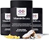 Vitamina D3+K2 con Aceite de Coco - Vitamina D Vegana 5,000 UI y Vitamina K MK7 110 mcg para Apoyo Óseo, Cardíaco e Inmune, No-GMO, Probado por Terceros, Sin Soja, Alta Absorción, 60 Softgels Vegetales, Softgel 60 unidades (Paquete de 1) 1