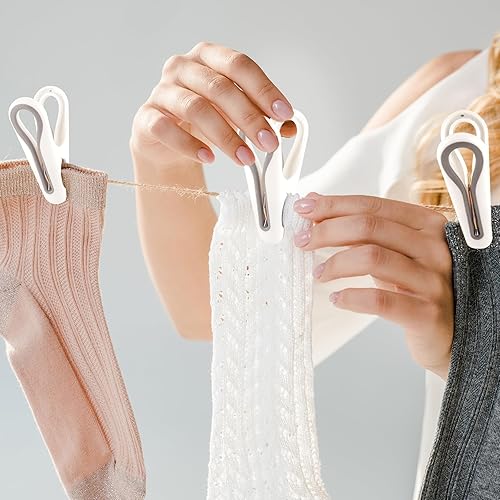 Miniatura 2 de Pinzas de plástico resistentes para ropa, 48 unidades, pinzas resistentes al viento, pinzas para ropa, diseño sin rastro para ropa