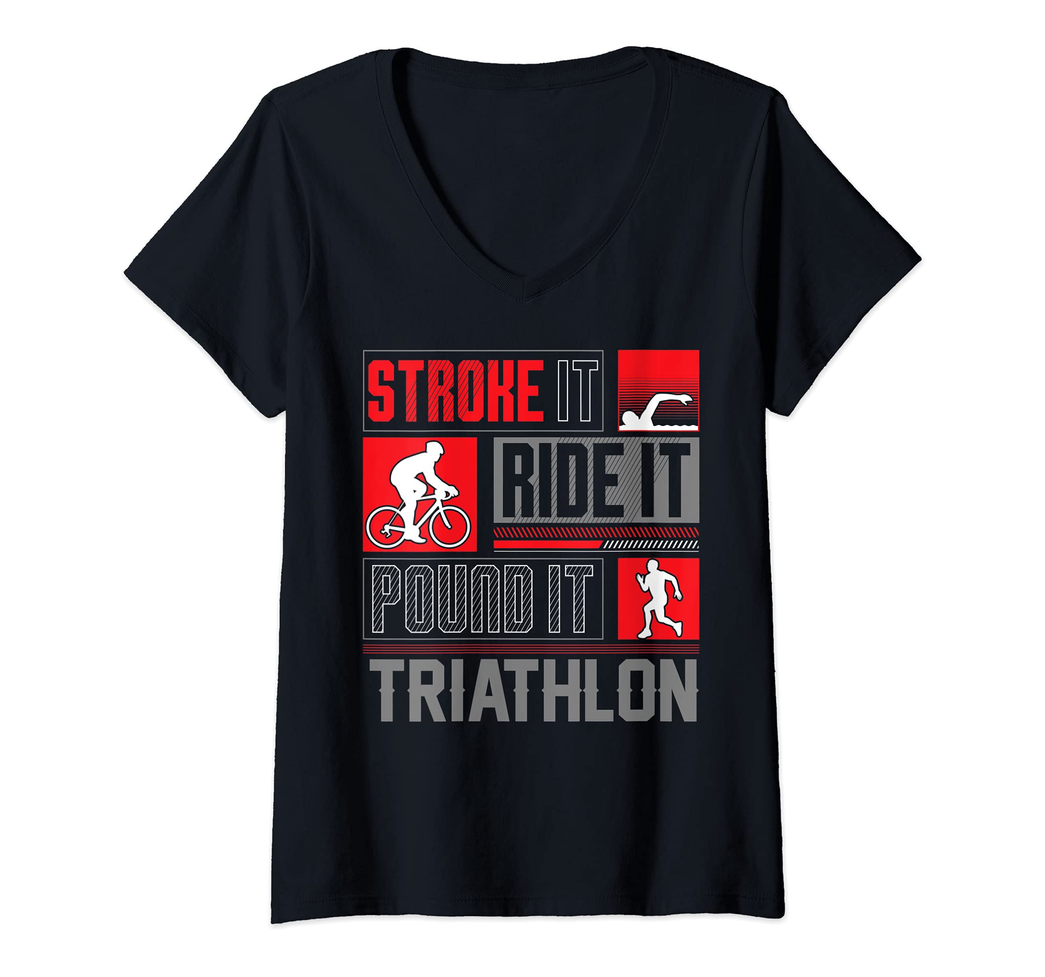 Womens Stroke It Ride It Pound It, Black