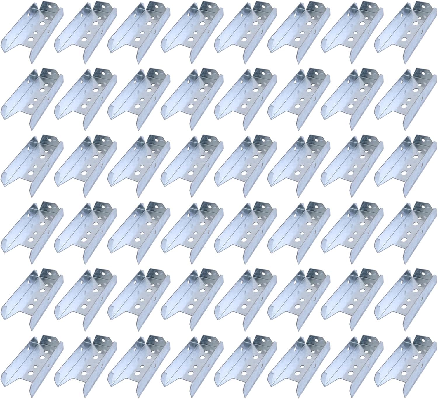 48x 2x4 Brackets for Wood Rail Deck Railing Brackets Connectors for Wood Post, 20 Gauge Fence Brackets (Galvanized)