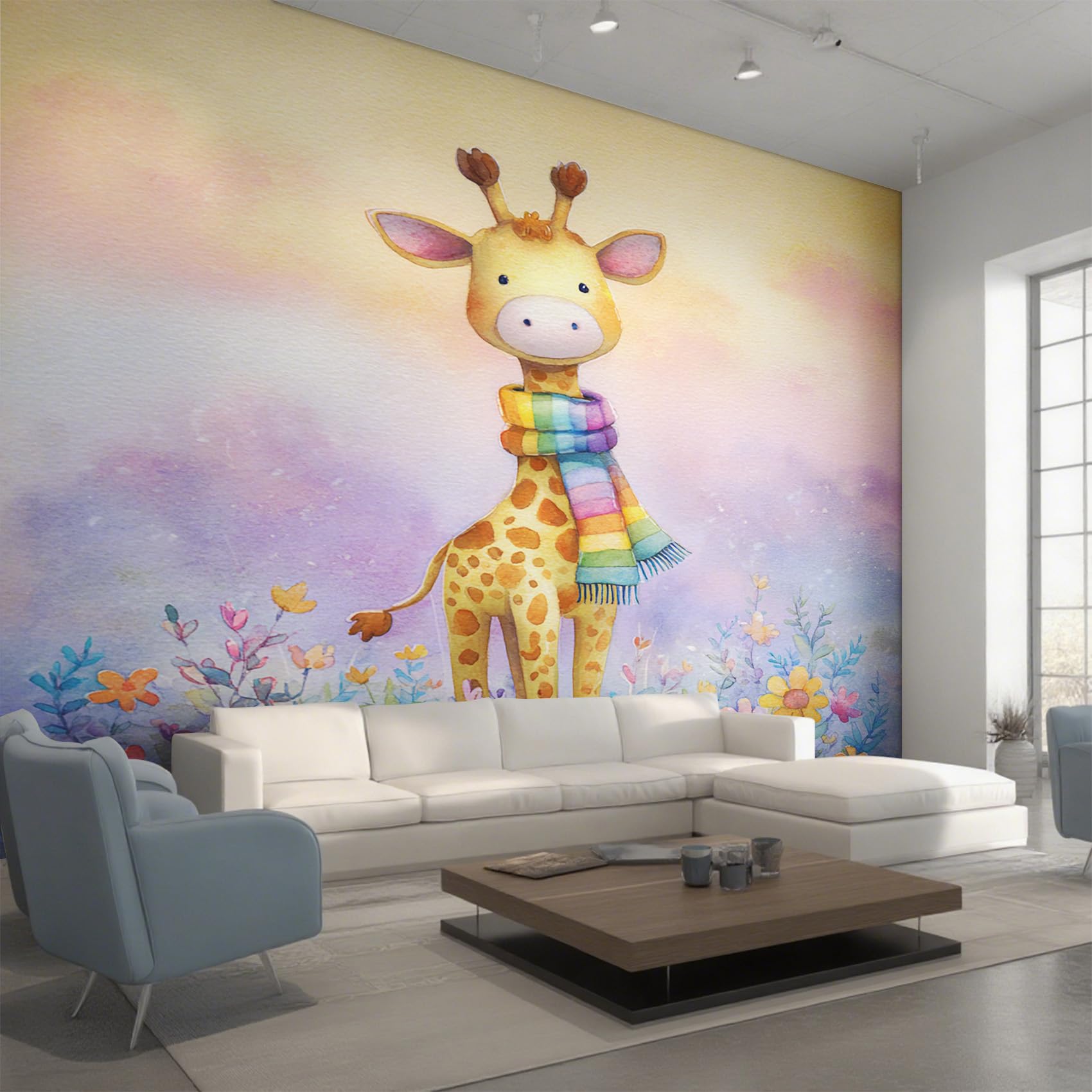 Papier Peint Girafe Animal Mignon : Créez un Cocon Douillet pour Bébé