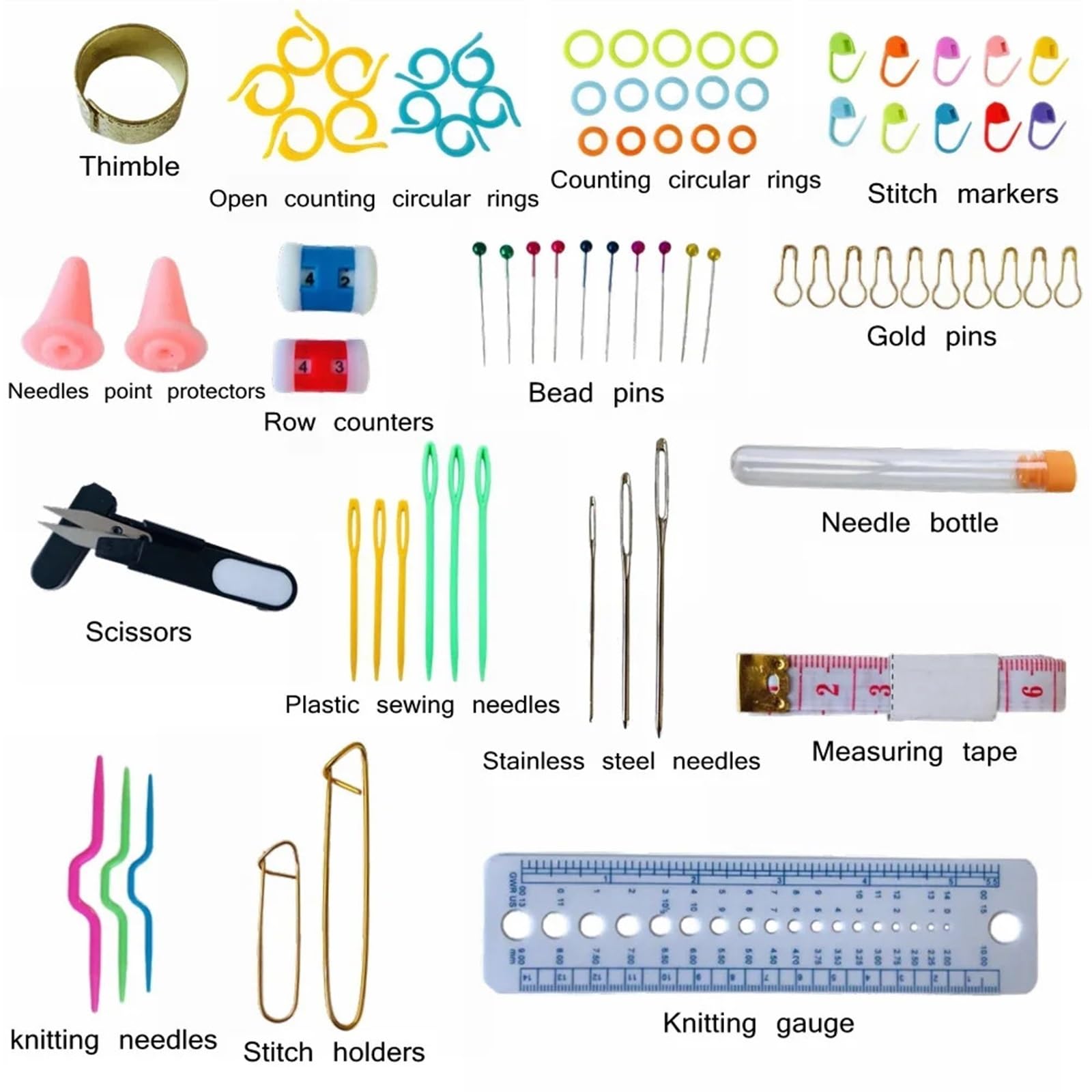 Juego De Agujas De Ganchillo Manual DIY Gancho Lana Color Aluminio Kit de Ganchillo Traje 22 Metal 100 Piezas Conjunto Rojo Bordado