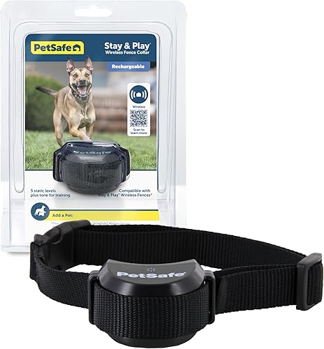 PetSafe Stay Play Compact Wireless Pet Fence for Dogs Cats Waterproof Rechargeable Receiver Collar Covers Up to 34 Acre for Pets 5 lb from Parent