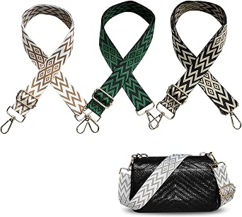 Purse Strap, Replacement Wide Shoulder Crossbody Straps, 3PCS Adjustable Canvas Bag Handbag for Women