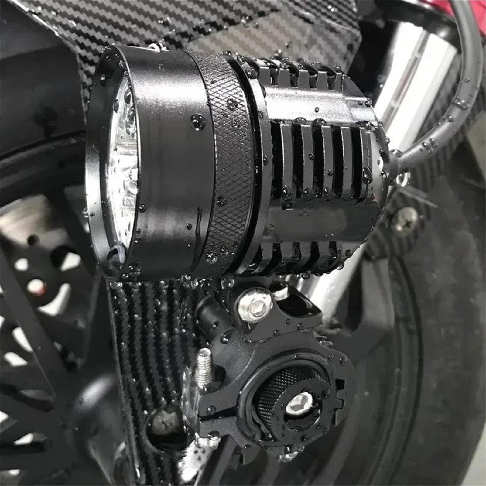 Moto Fari Stradali Spot Light Beam Per Motocicletta 60W 4000LM 2 Pezzi Faretto LED Universale L6X L4X IP68 Impermeabile Lampadine Per Fari Antinebbia