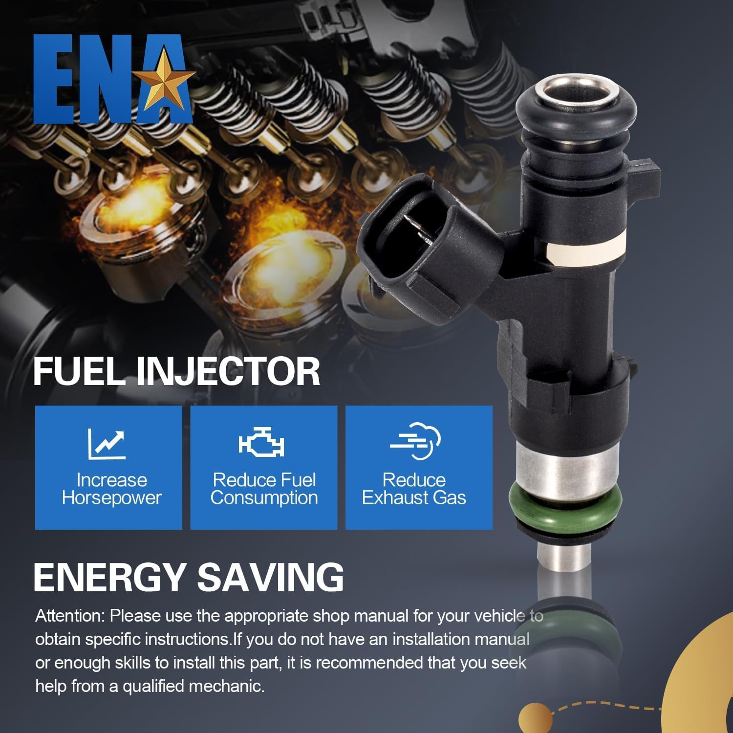 ENA Fuel Injector for FJ765 0280158066 5L2Z9F593DA 62369 822-11191 Set of 6 Compatible with Ford Mercury Explorer Flex Mountaineer V6 4.0L 2005