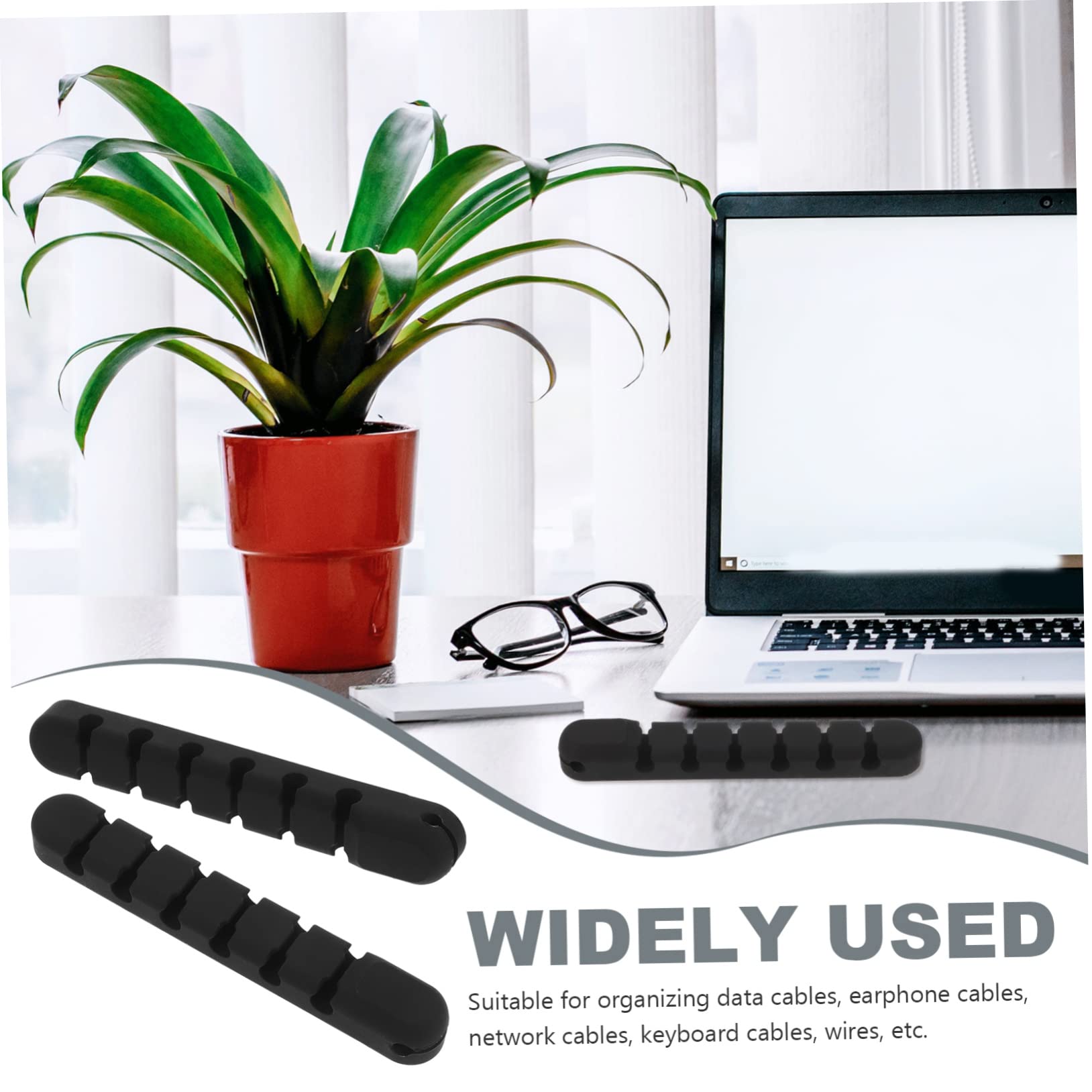 DOITOOL 10 Piezas Organizador Cable Clips De Alambre Soporte De Cable Abrazaderas De Cable Eléctrico Clips De Cable Clips De Alambre Para Pared Clips De Alambre Adhesivo Abrazaderas De