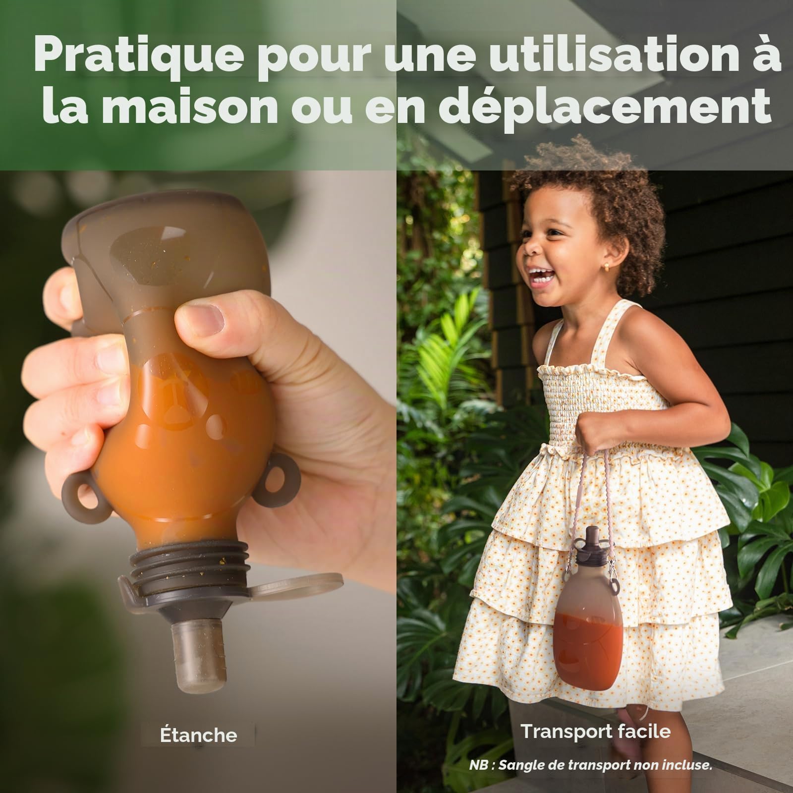 Haakaa Sac à Squeeze en Silicone, Pochette Réutilisable pour Aliments pour Bébés Faits Maison, Purées Biologiques, Jus, Smoothies et Yaourts - Parfait pour Bébés et Tout-Petits - Paquet de 4, 6 Onces.