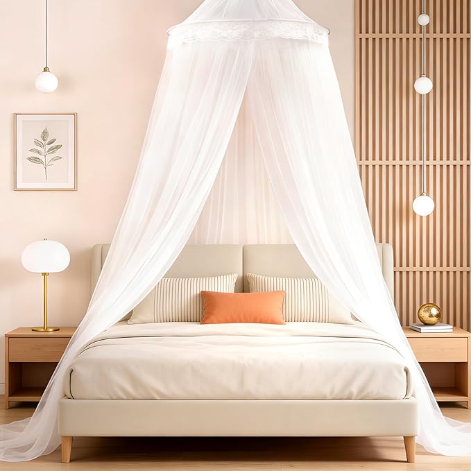 Uiczdry XXL Mosquito Net Bed: Comprehensive Bed Canopy for Insect Protection
