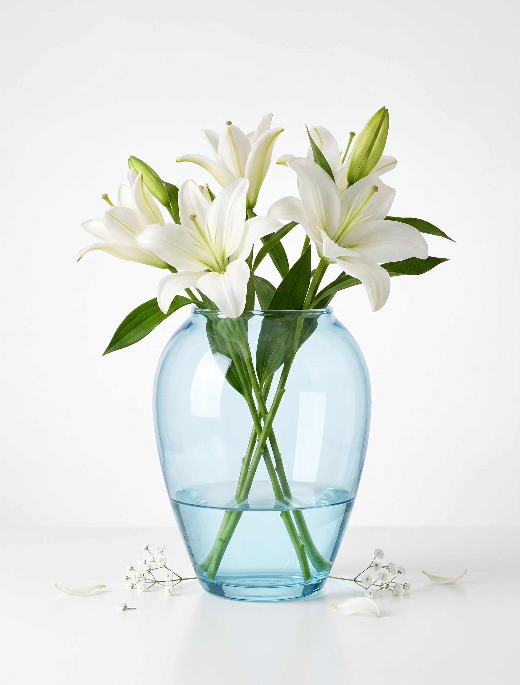 Hand Blown Large Round Glass Flower Vase Handmade Decorative Pot for Living Room Centre Table Home Decor Wedding Gifting India-image-5