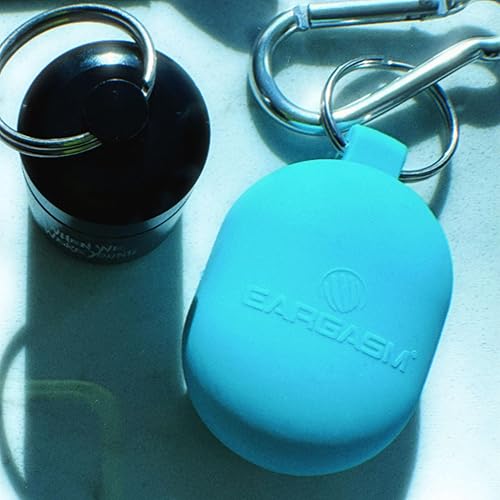 Miniatura 6 de Eargasm Lux Flex Funda para tapones para los oídos, funda protectora de silicona suave con cierre magnético, llavero y mosquetón para mantener