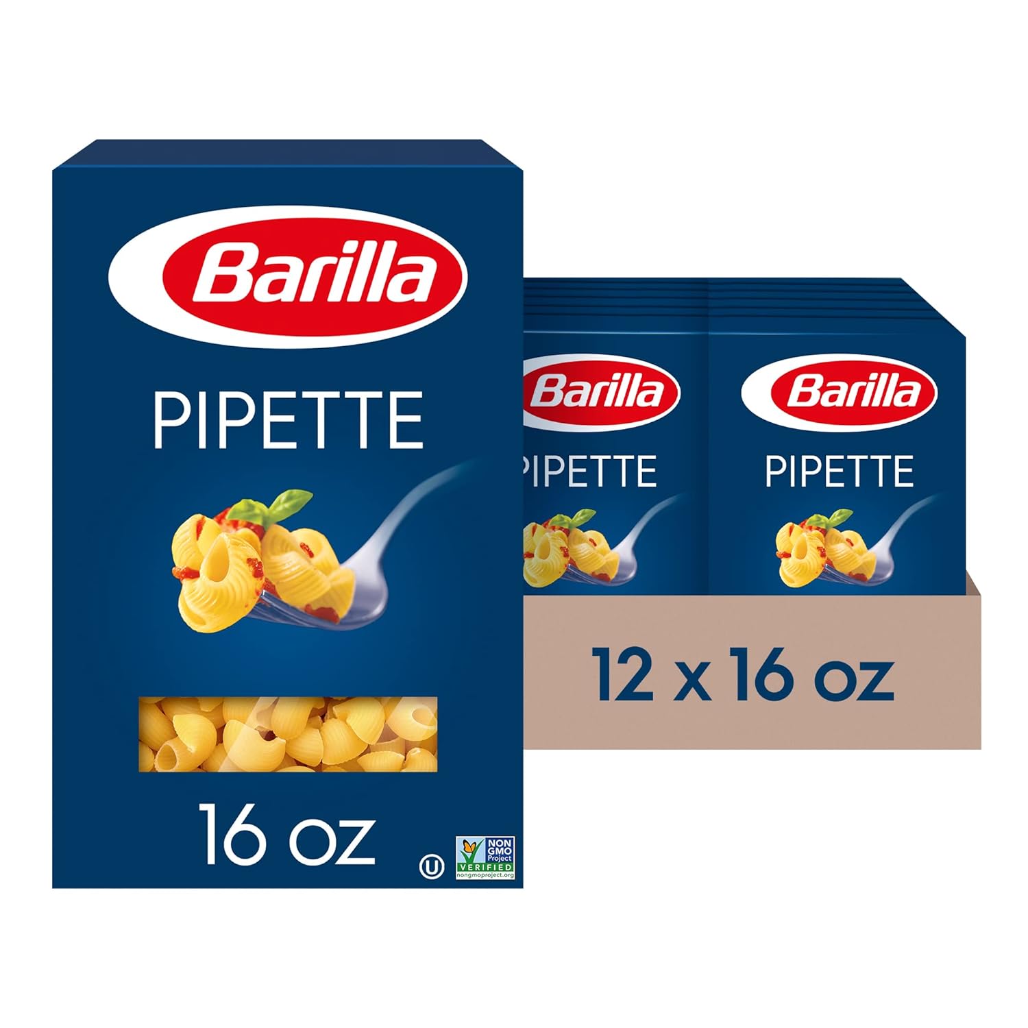 Barilla Pipette Pasta, 16 oz. Box (Pack of 12) NonGMO