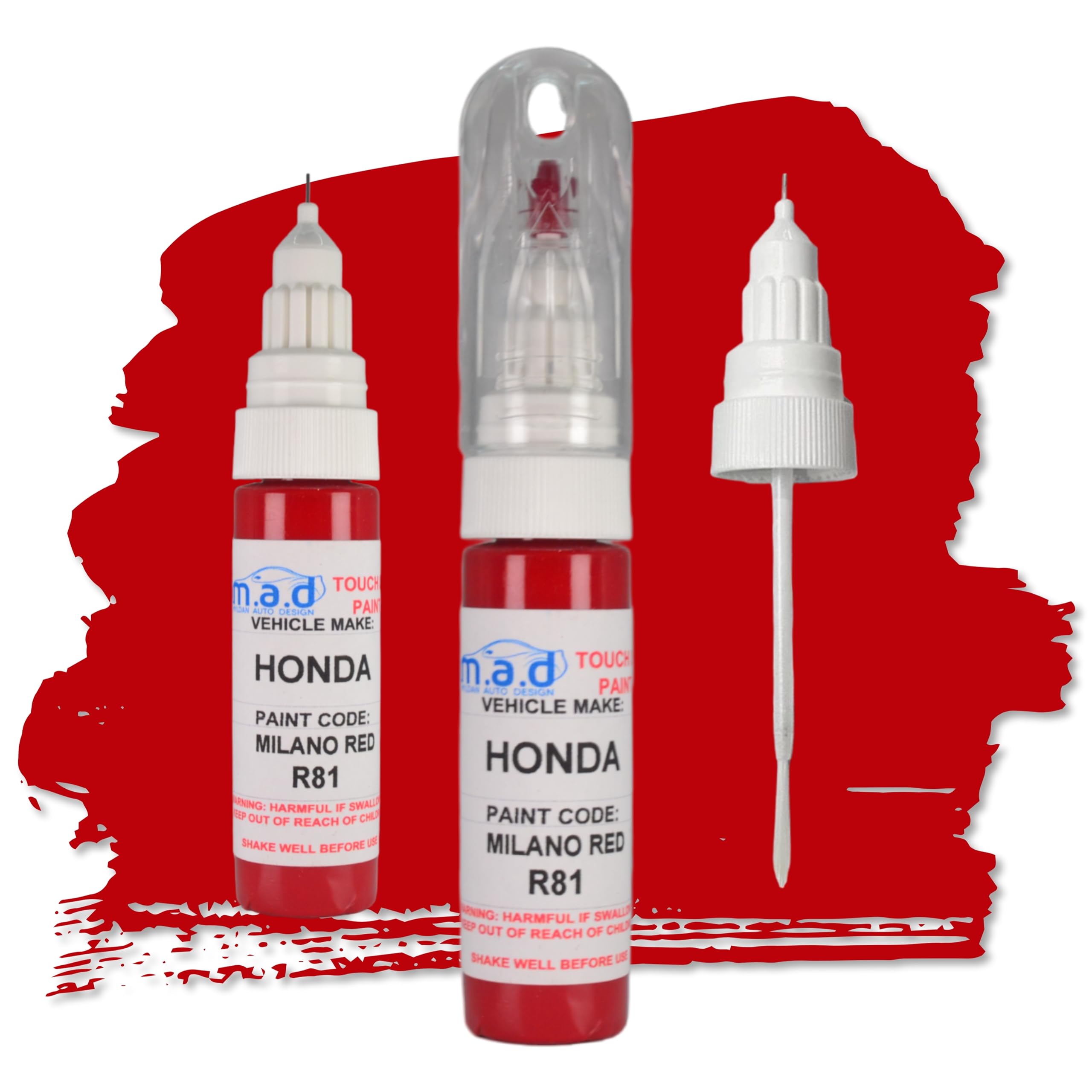 M.A.D MYLDAN AUTO DESIGN M.A.D PAINTS MILANO RED R81 TOUCH UP PAINT PEN FOR HONDA (PAINT AND LACQUER)