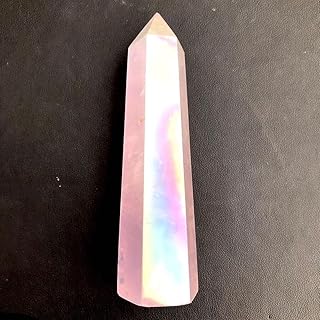 ERNZI Puntos de Varita de Cristal de Cuarzo Rosa Angle Aura for Regalos de Piedra de Cristal (Color : One Size, Size : 7-9cm)