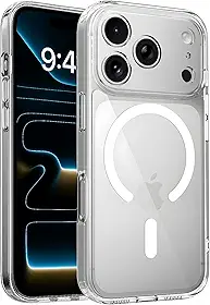 Capa para [iPhone 17 PRO] Capinha Magnetica Premium com [Proteção de Câmera] Slim Clear Case Transparente [Anti-Amarelamento], Compatível com MagSafe, Resistente a Riscos e Anti Impacto