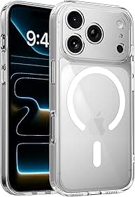 Capa Mag-Safe para [iPhone 17 PRO] Capinha Magnetica Premium com [Proteção de Câmera] Slim Clear Case Transparente [Anti-Amarelamento], Compatível com MagSafe, Resistente a Riscos e Anti Impacto