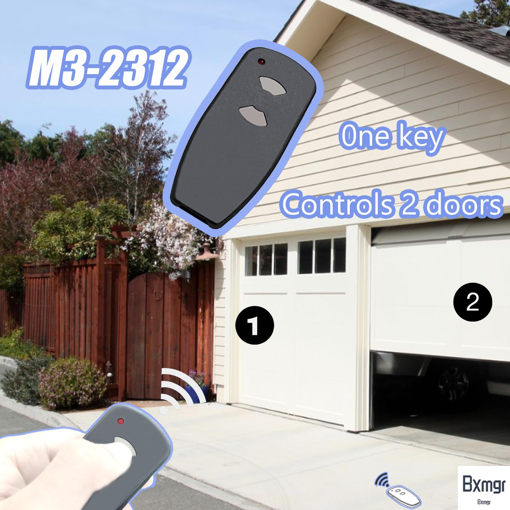 M32312 Garage Remote Compatible with Marantec 315MHZ Remote,2 Keys