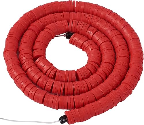 Miniatura 1 de 380-400pcs 0.236in Rojo Polímero Arcilla Plana Redonda Perlas hechas a Mano Disco Rondelle Heishi Separador Suelto Perlas 17.7 Pulgadas para DIY