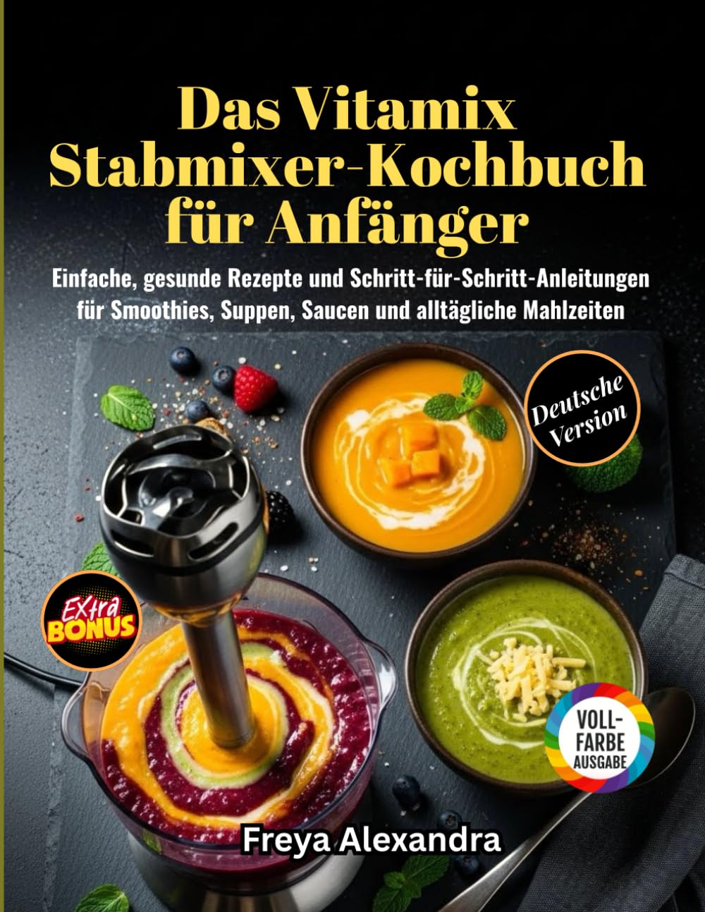 Das Vitamix Stabmixer-Kochbuch für Anfänger: Einfache, gesunde Rezepte und Schritt-für-Schritt-Anleitungen für Smoothies, Suppen, Saucen und alltägliche Mahlzeiten