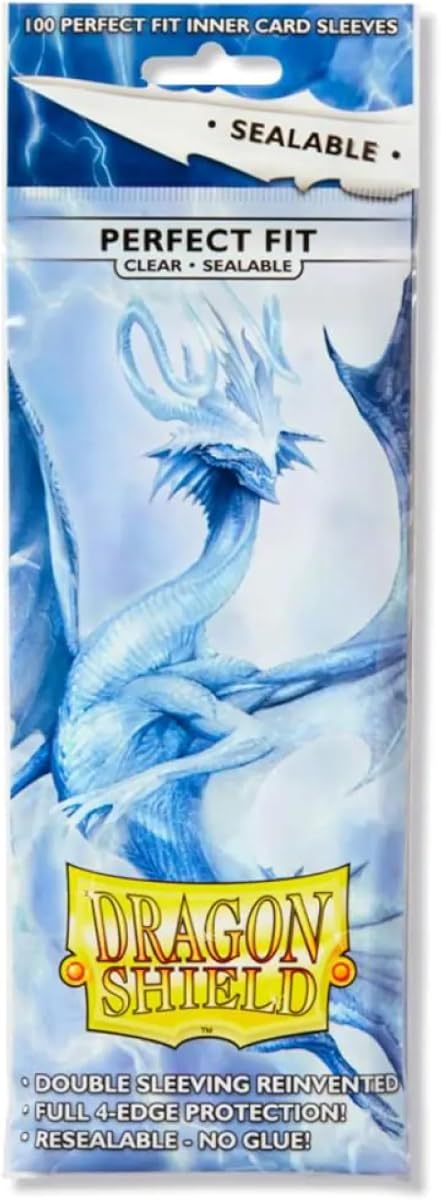 Sealable Inner Card Sleeves Standard Size (100 CT) – PVC-Free Polypropylene Double-Sleeve Protection Compatible with Pokemon, Flesh & Blood, One Piece & Magic the Gathering – Clear