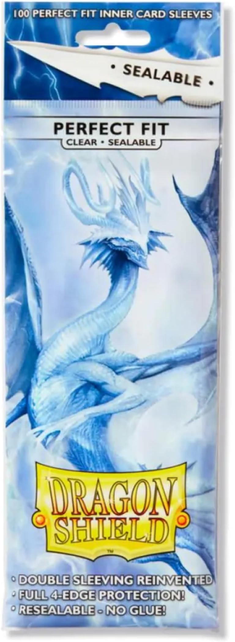 Dragon Shield Sealable Inner Card Sleeves Standard Size (100 CT) – PVC-Free Polypropylene Double-Sleeve Protection Compatible with Pokemon, Flesh & Blood, One Piece & Magic the Gathering – Clear