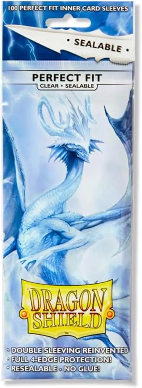 Sealable Inner Card Sleeves Standard Size (100 CT) – PVC-Free Polypropylene Double-Sleeve Protection Compatible with Pokemon, Flesh & Blood, One Piece & Magic the Gathering – Clear