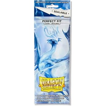 Dragon Shield Sealable Inner Card Sleeves Standard Size 100 CT - PVC-Free Polypropylene Double-Sleeve Protection Compatible with Pokemon Flesh & Blood One Piece & Magic the Gathering - Clear