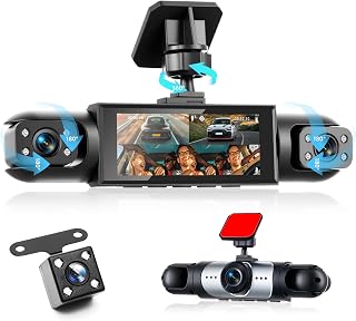 Orderich 4 Channel 360° Dash Camera Front and Rear Inside Left Right, 3.16 Inch Dash Cam for Cars, Built-in Night Vision, ... Price In India