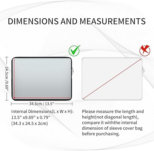 Miniatura 4 de RAINYEAR - Funda blanda con cremallera para computadora portátil MacBook Notebook Tablet Ultrabook Chromebook 14