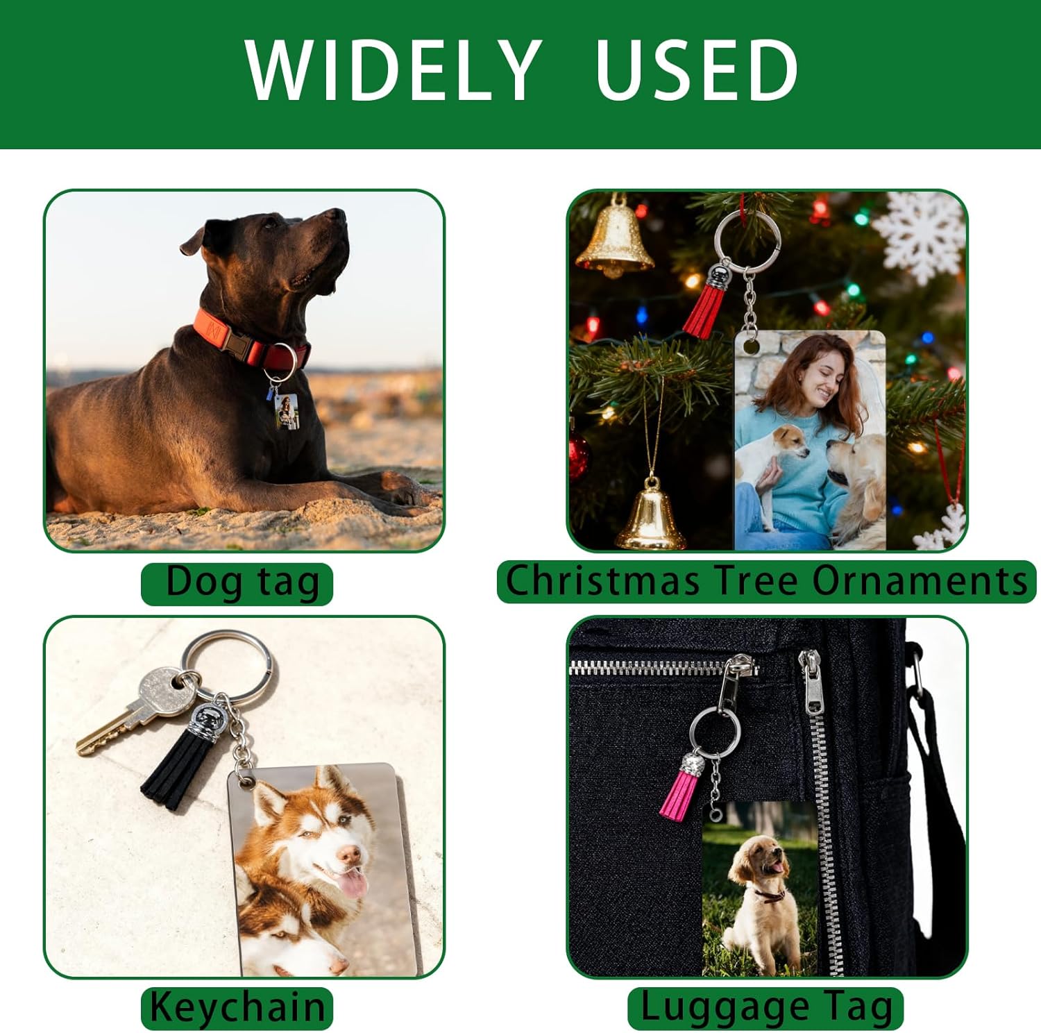 120pcs Sublimation Blanks Keychains Double Side Rectangle Blank Keychains With Tassels For Sublimation Keychain Blanks - Image 4