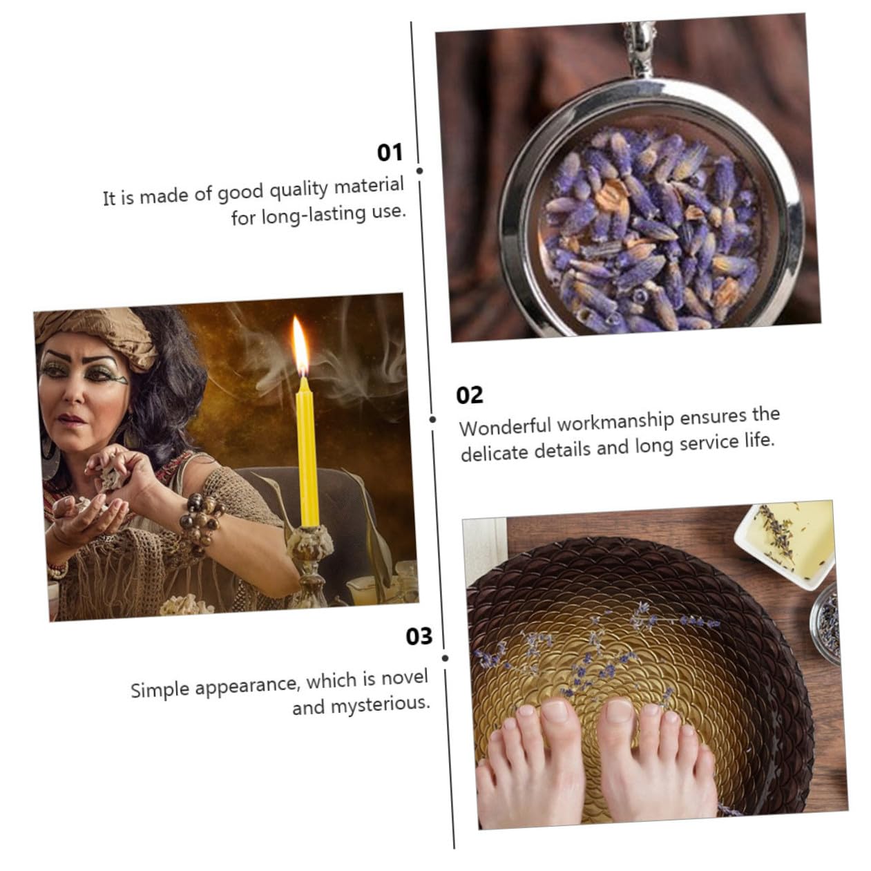 Vela de Aromaterapia de Brujería, Juego de 1 Set, para Rituales