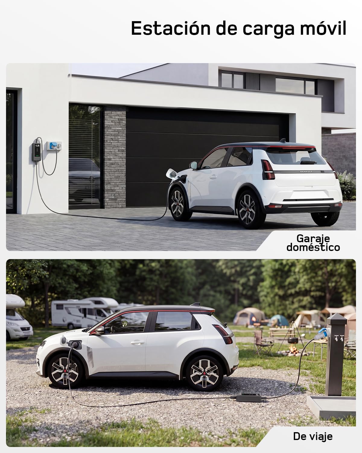dé Cargador Coche Electrico 7,4kW App [6m, Monofásico, 6A-32A] EV Tipo 2 de 7kw 32A, Cargador Vehiculo Electrico 7kw para Model Y/3, EV3, Dolphin Surf, R5, Atto 2/3, Niro, BZ4X y Otros BEV/PHEV