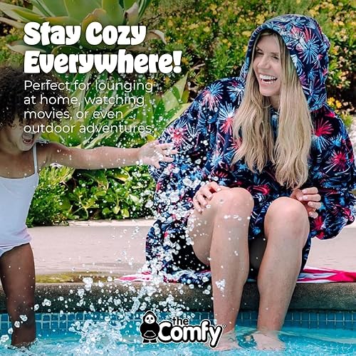 Miniatura 6 de THE COMFY Dream  Lightweight Microfiber Fleece Wearable Blanket, Oversized Design Hood & Pocket from Shark Tank, Cozy Gifts