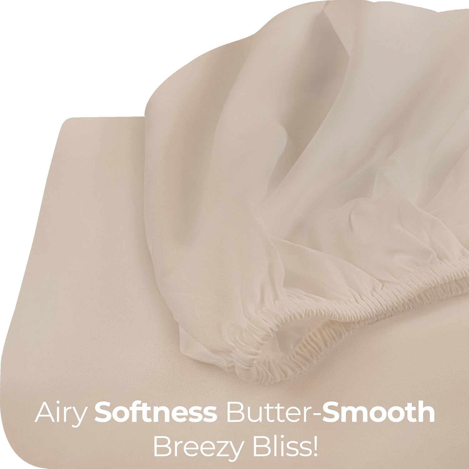 Utopia Bedding King Fitted Sheet - Bottom Sheet - Deep Pocket - Soft Microfiber - Shrinkage and Fade Resistant - Easy Care -1 Fitted Sheet Only (Beige) - Image 7