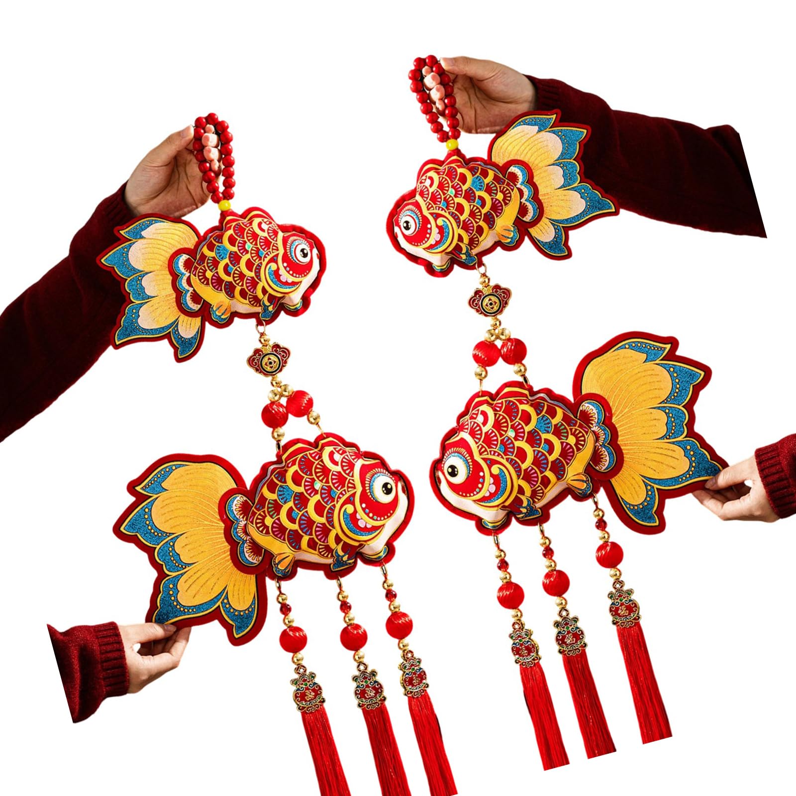 Nucelit Of 2 Artistic 3D Velvety Cotton Festival Decor for New Year Scenes Fests Ornament