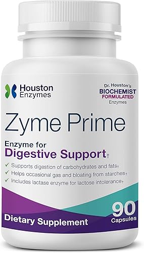 Miniatura 1 de Zyme Prime - 90 cápsulas - Formulado profesionalmente para apoyar la digestión de carbohidratos y grasas - Mejorado con lactasa para intolerancia a
