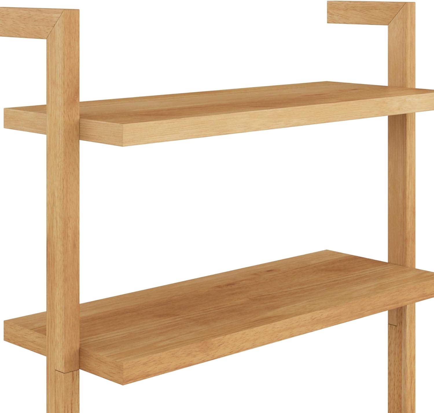 Nathan James Beacon Bohemian 5 Tier Bookshelf, Wall Mounted Bookcase, Solid Wood Bookshelf in Warm Pine
