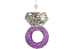 20" Tall Lavender & Silver Engagement Ring Pinata