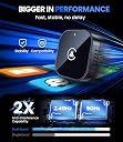 Teeran 2-in-1 Wireless CarPlay & Android Auto Adapter,Convert Wired to Wireless CarPlay Adapter,No Delay and Stable Control Mini Size with Extension Cable USB-C&Type-C,Supports 1000+ Car's（Black） gallery image